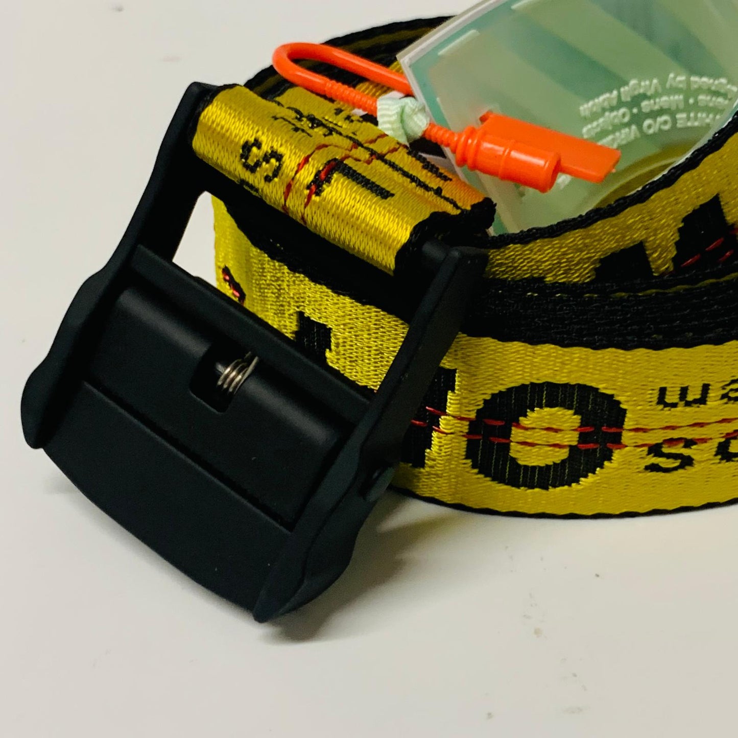 OFF-WHITE Yellow Ladies  Braided/Woven Belt Belt Seat Strap Industrial NEW
