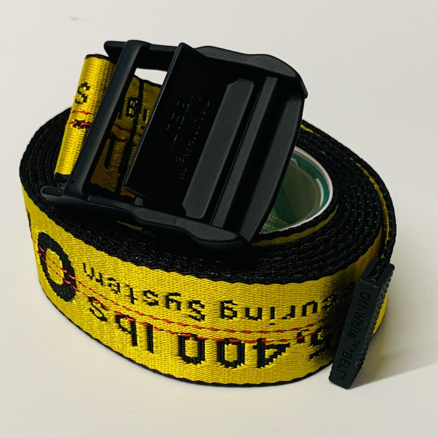 OFF-WHITE Yellow Ladies  Braided/Woven Belt Belt Seat Strap Industrial NEW