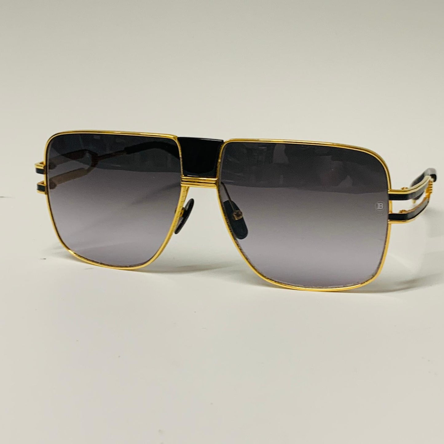 BALMAIN Gold Ladies Gold & Black Lens Classic Sunglasses  NEW