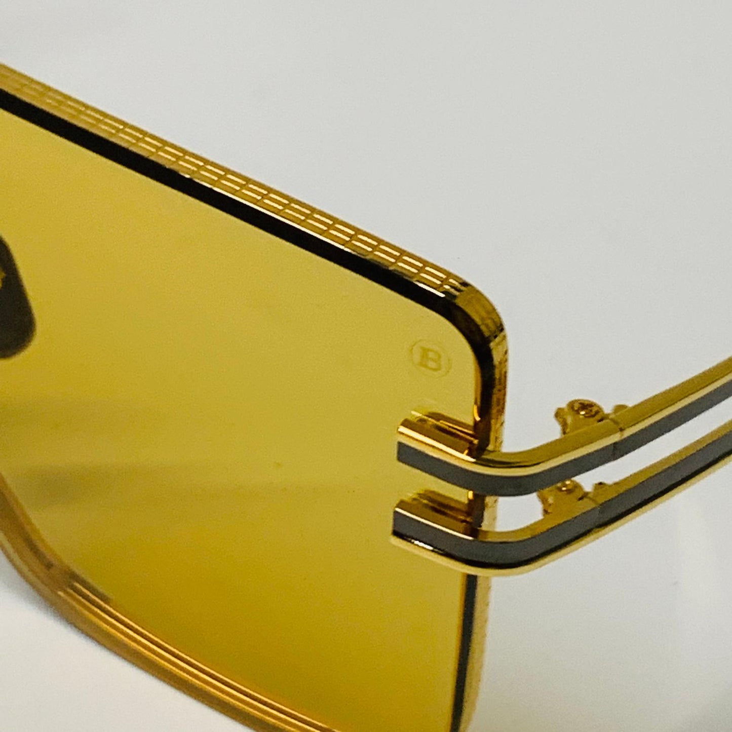 BALMAIN Gold Ladies  Rectangular Sunglasses Gendarme Sunnies Oversized NEW