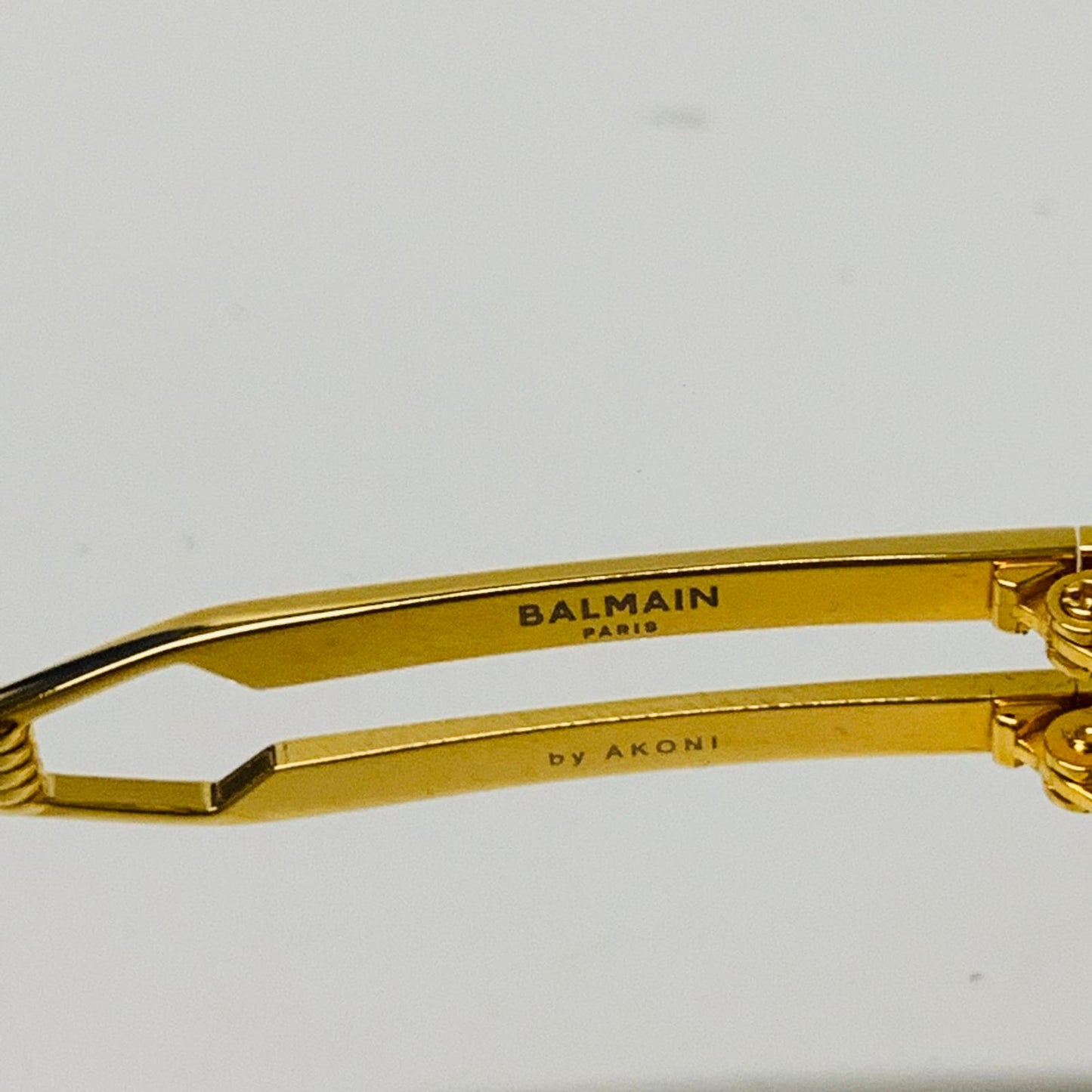 BALMAIN Gold Ladies  Rectangular Sunglasses Gendarme Sunnies Oversized NEW