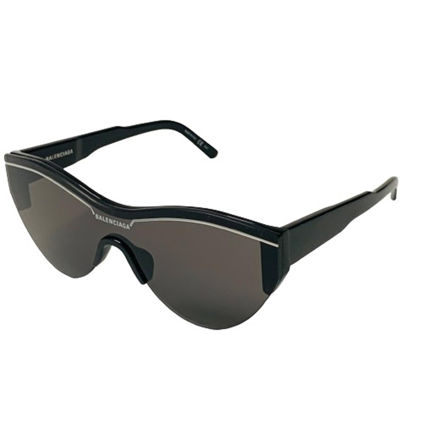 BALENCIAGA Black Ladies  Shield Sunglasses Sports Contrast Future NEW