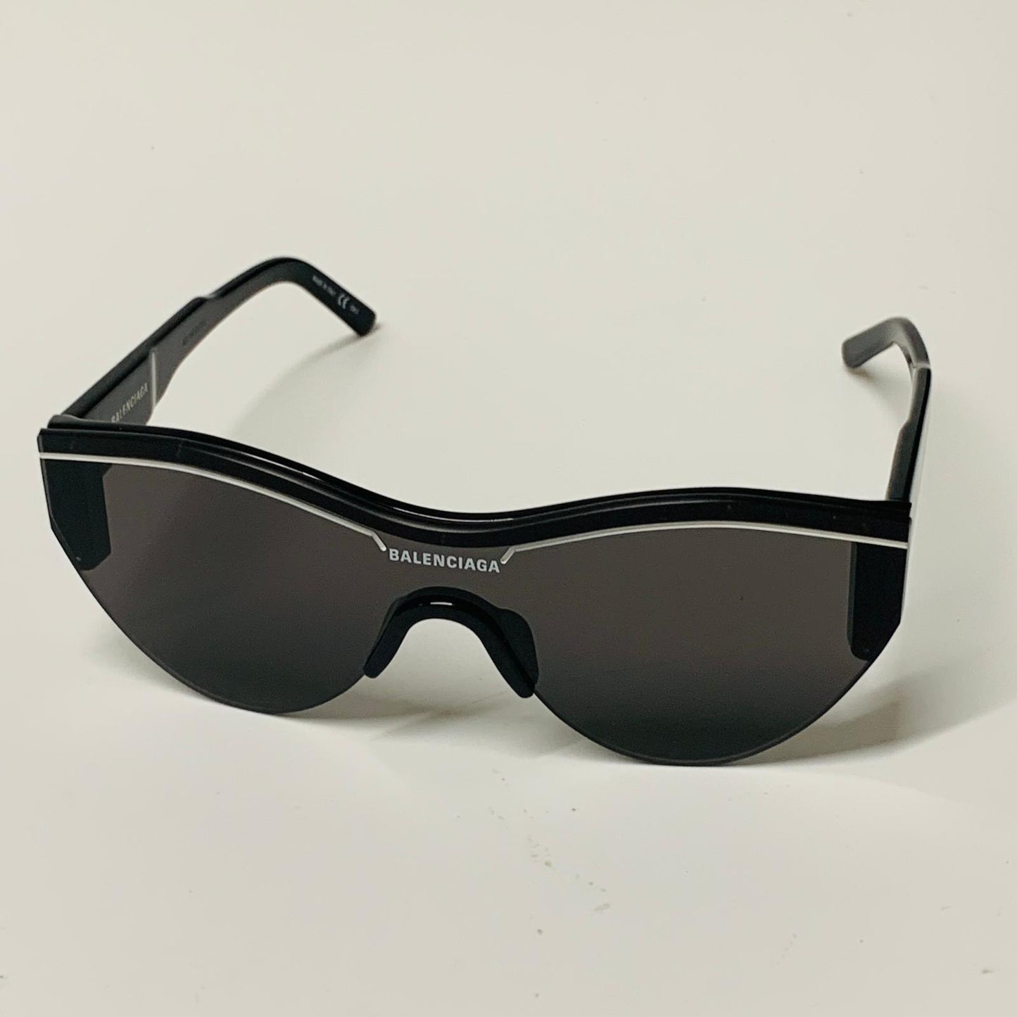 BALENCIAGA Black Ladies  Shield Sunglasses Sports Contrast Future NEW