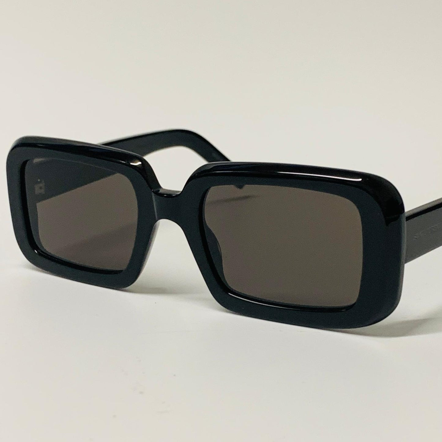 SAINT LAURENT Black Ladies  Rectangular Sunglasses Palace Flat Top NEW
