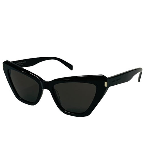 SAINT LAURENT Black Ladies  Cat Eye Sunglasses Bold Rim Dynamic NEW