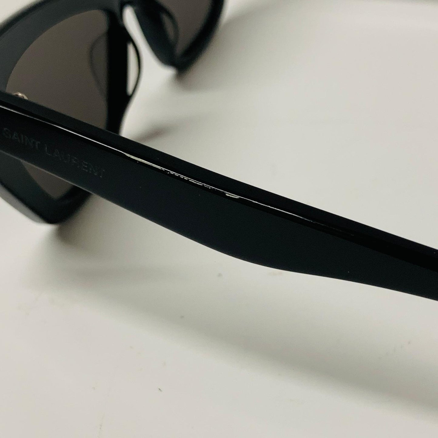 SAINT LAURENT Black Ladies  Cat Eye Sunglasses Bold Rim Spec Thick NEW