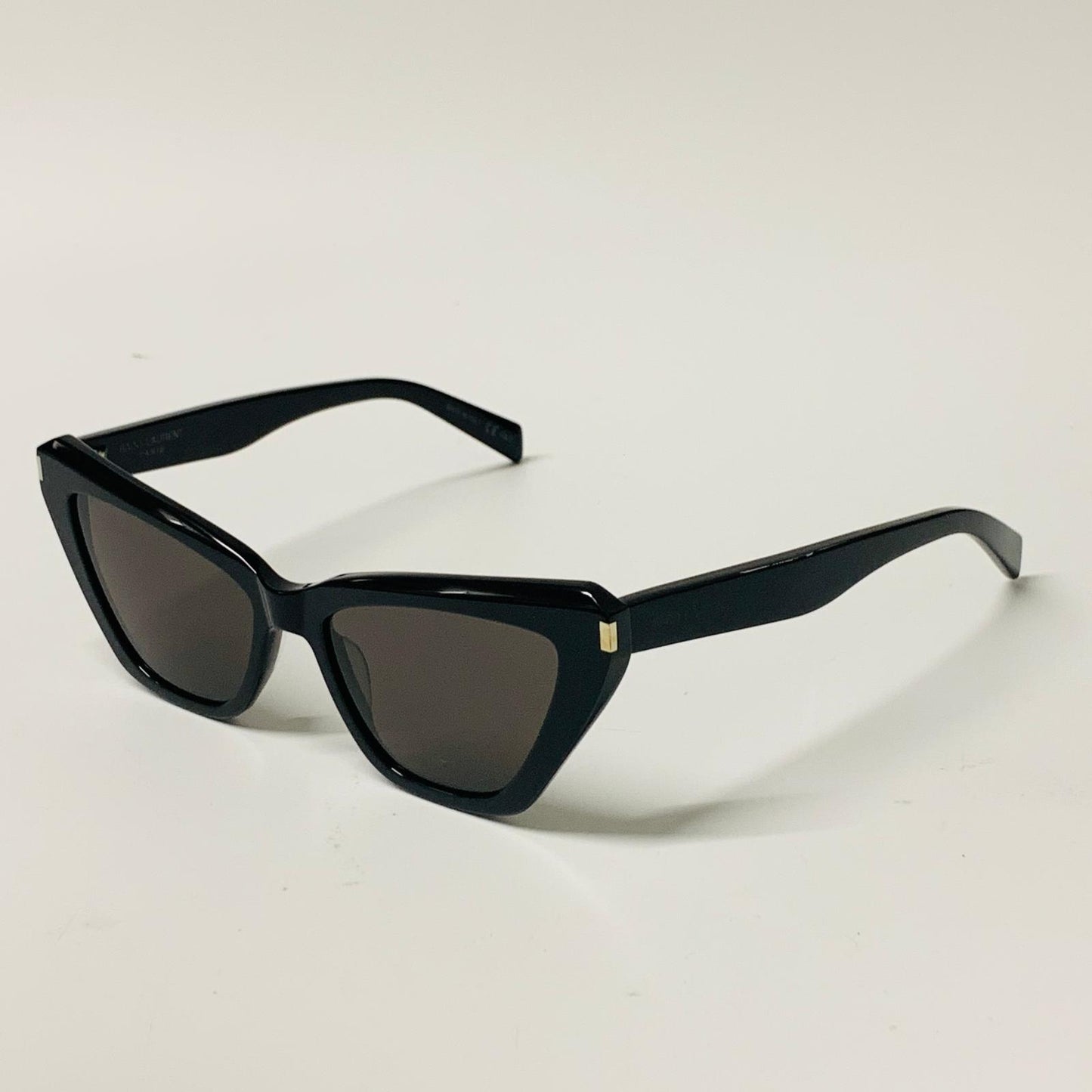 SAINT LAURENT Black Ladies  Cat Eye Sunglasses Bold Rim Spec Thick NEW