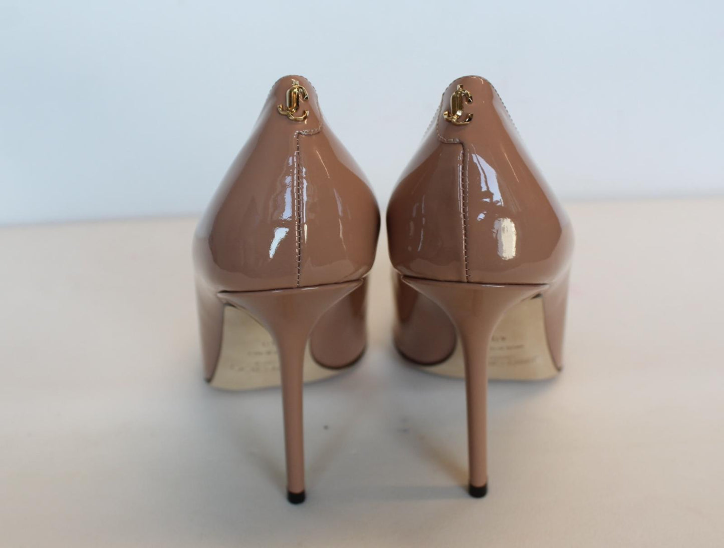 JIMMY CHOO Ladies Love 100 Patent Leather Court Shoes Ballet Pink EU40 UK7 NEW