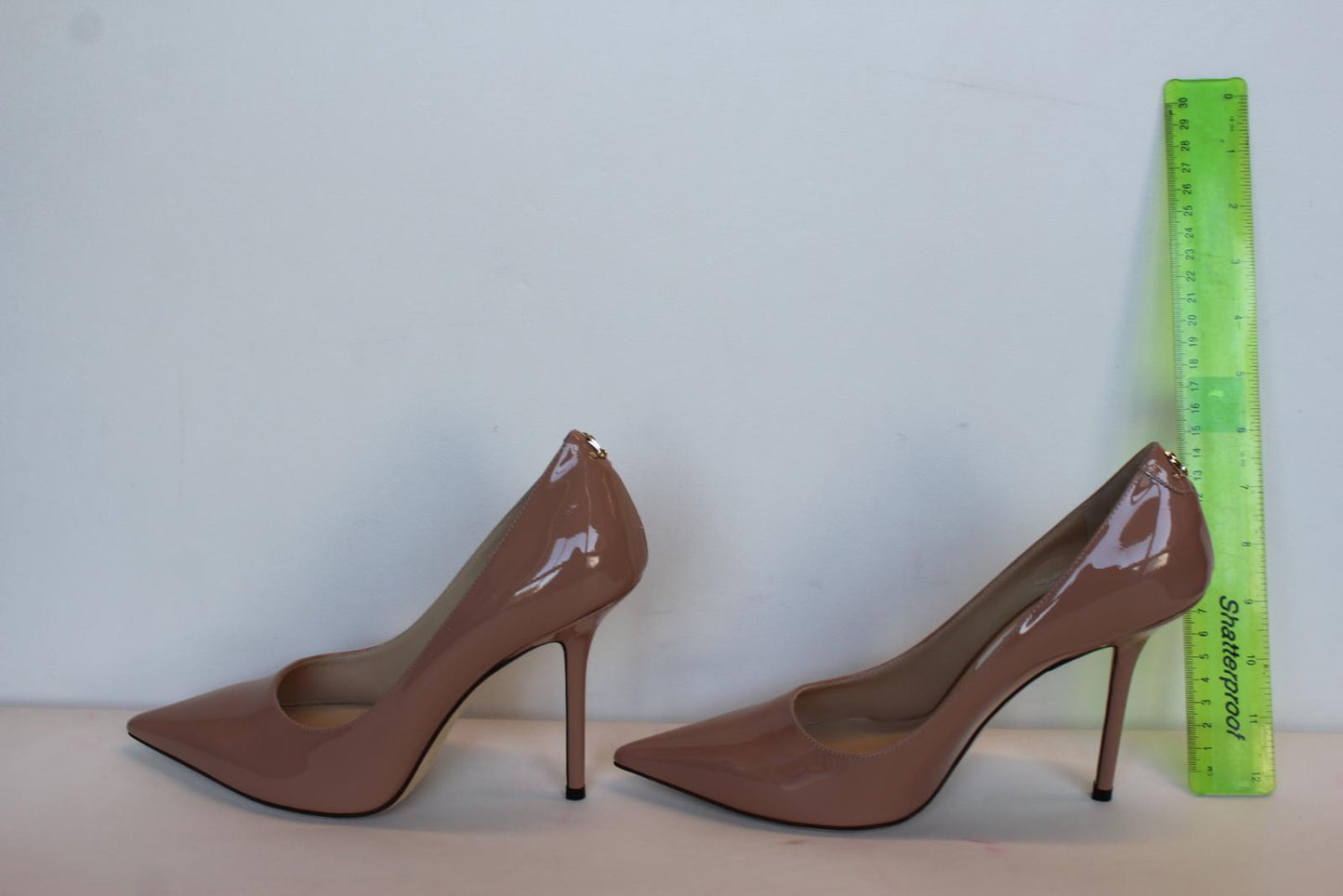 JIMMY CHOO Ladies Love 100 Patent Leather Court Shoes Ballet Pink EU40 UK7 NEW