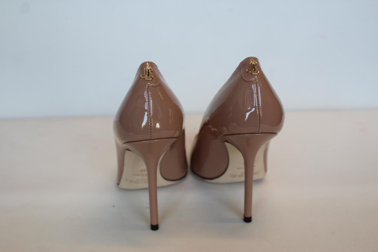 JIMMY CHOO Ladies Love 100 Patent Leather Court Shoes Ballet Pink EU36 UK3 NEW