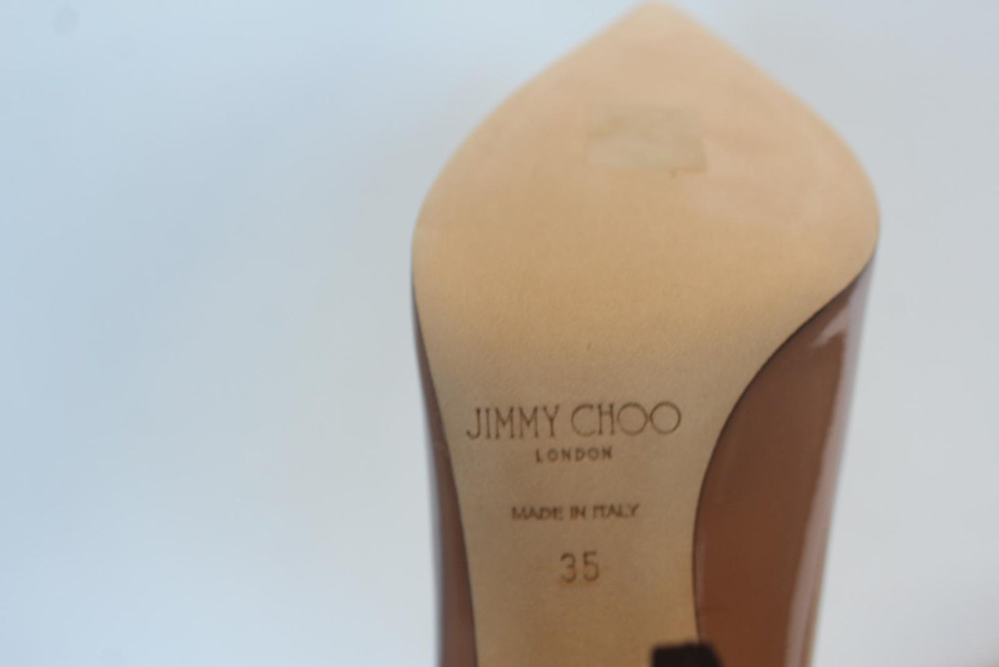 JIMMY CHOO Ladies Love 100 Patent Leather Court Shoes Ballet Pink EU35 UK2 NEW