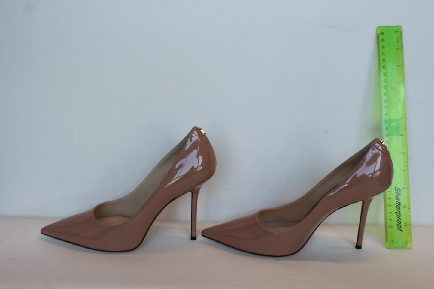 JIMMY CHOO Ladies Love 100 Patent Leather Court Shoes Ballet Pink EU41 UK8 NEW