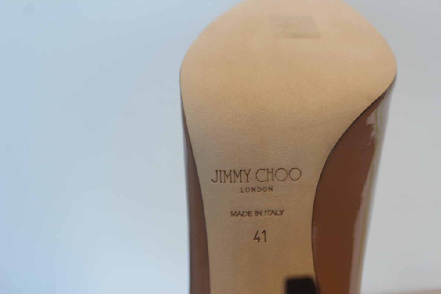 JIMMY CHOO Ladies Love 100 Patent Leather Court Shoes Ballet Pink EU41 UK8 NEW