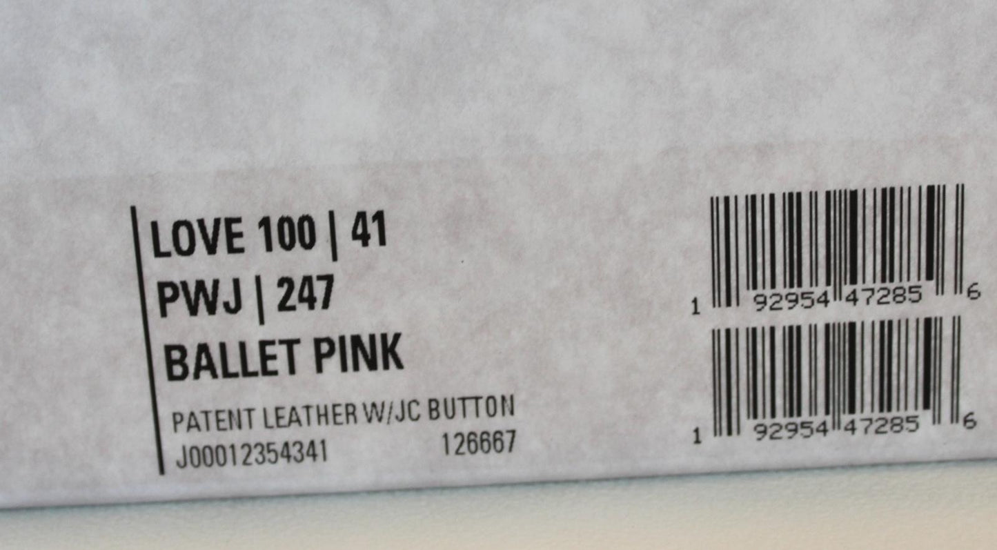 JIMMY CHOO Ladies Love 100 Patent Leather Court Shoes Ballet Pink EU41 UK8 NEW