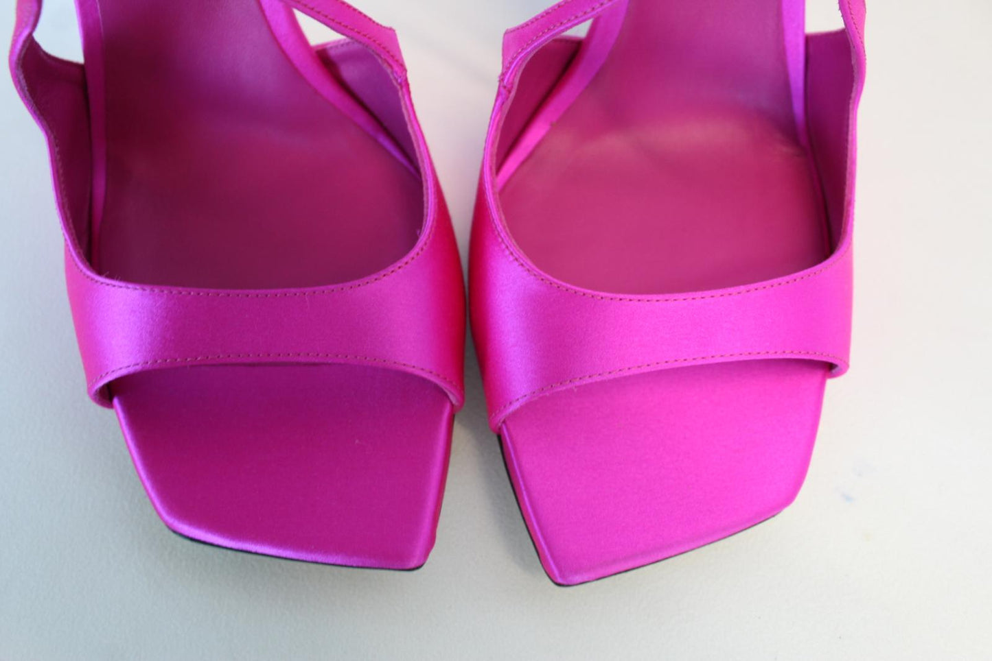 JIMMY CHOO Ladies Azia 110 Satin Strappy Sandals Fuchsia Pink EU40.5 UK7.5 NEW