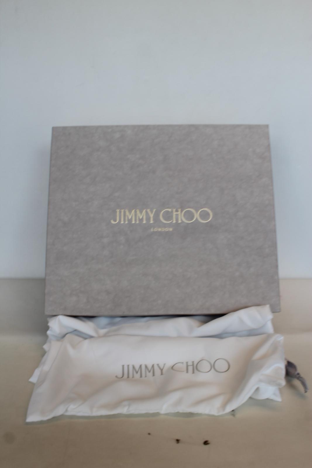 JIMMY CHOO Ladies Aveline 100 Bow Satin Sandals Fuchsia Pink EU38.5 UK5.5 NEW