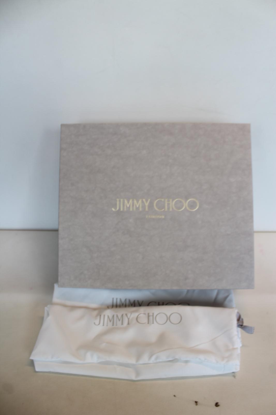 JIMMY CHOO Ladies Aveline 100 Bow Satin Sandals Fuchsia Pink EU39.5 UK6.5 NEW