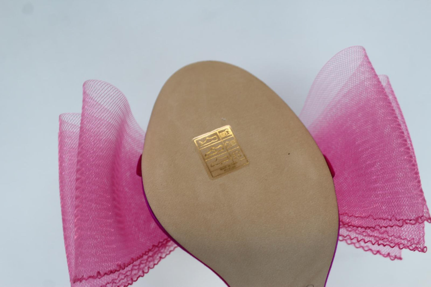 JIMMY CHOO Ladies Aveline 100 Bow Satin Sandals Fuchsia Pink EU40 UK7 NEW