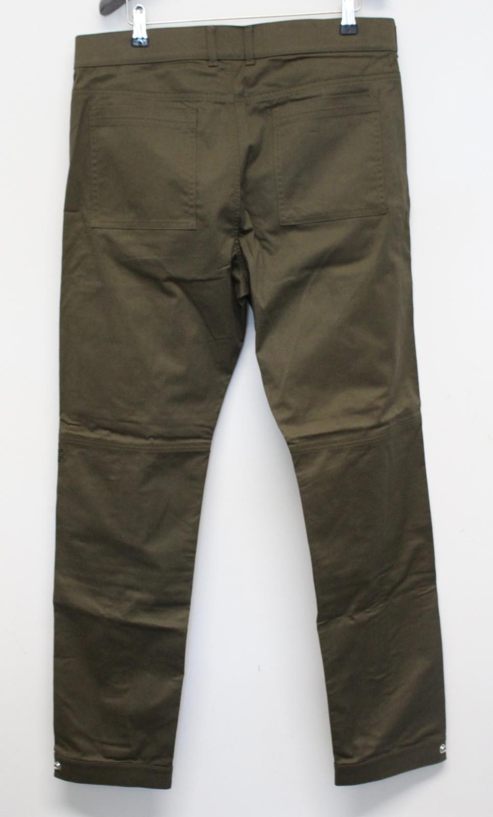 GIVENCHY Men's Dark Khaki Green Zip Detail Trousers EU50 UK40/M W34 L32 NEW