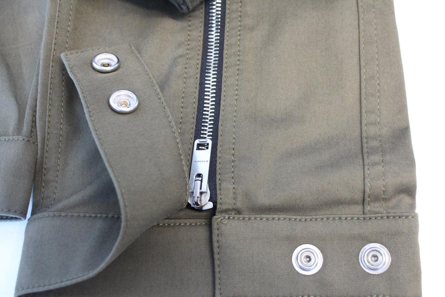 GIVENCHY Men's Dark Khaki Green Zip Detail Trousers EU50 UK40/M W34 L32 NEW