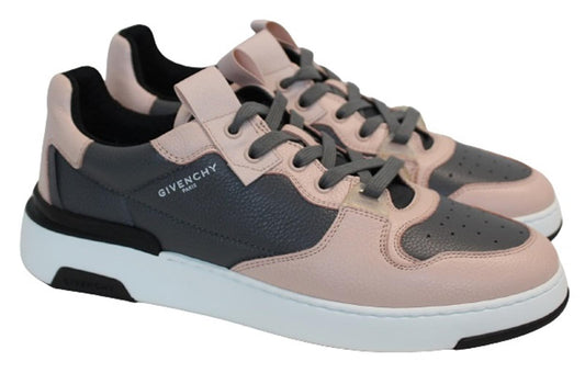 GIVENCHY Men's Wing Pink Grey Two-Tone Leather Low Top Trainers EU42.5 UK8.5 NEW