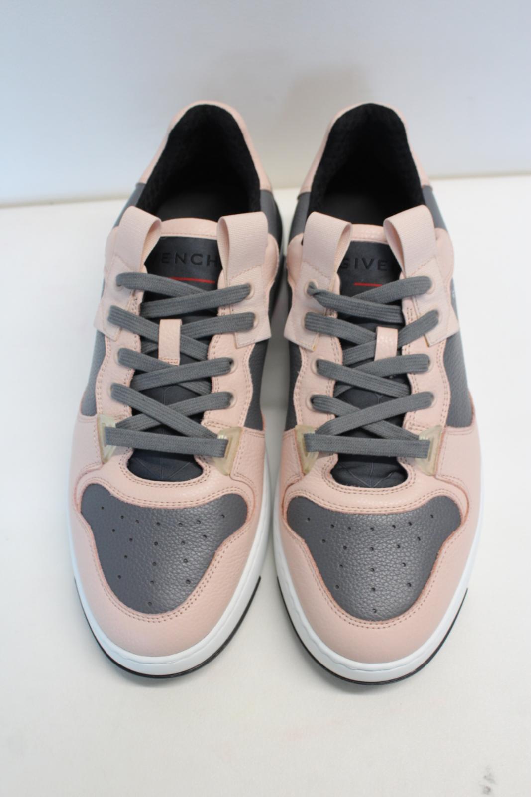 GIVENCHY Men's Wing Pink Grey Two-Tone Leather Low Top Trainers EU42.5 UK8.5 NEW