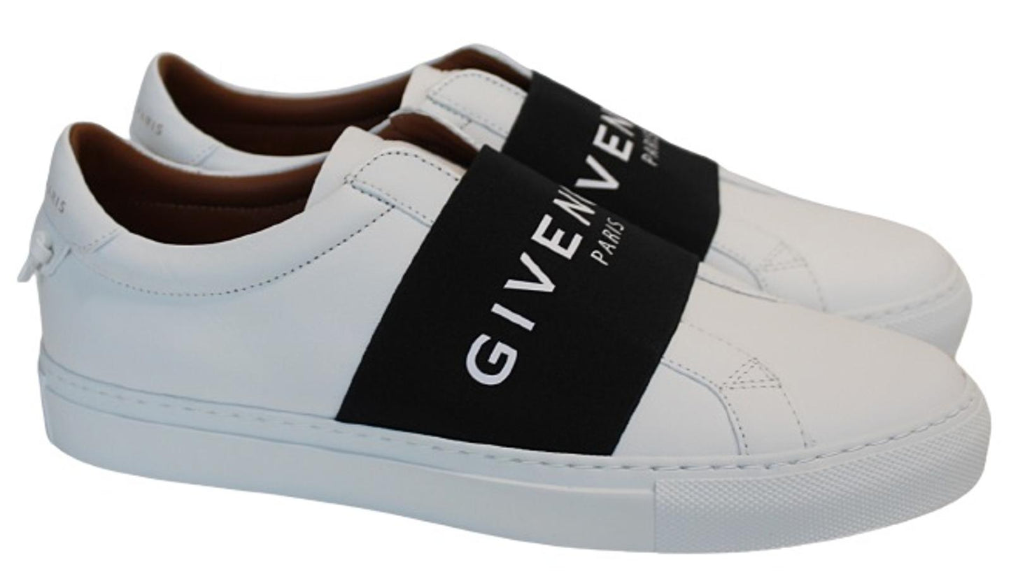 GIVENCHY Ladies White Black Calf Leather Logo Urban Street Trainers EU39 UK6 NEW