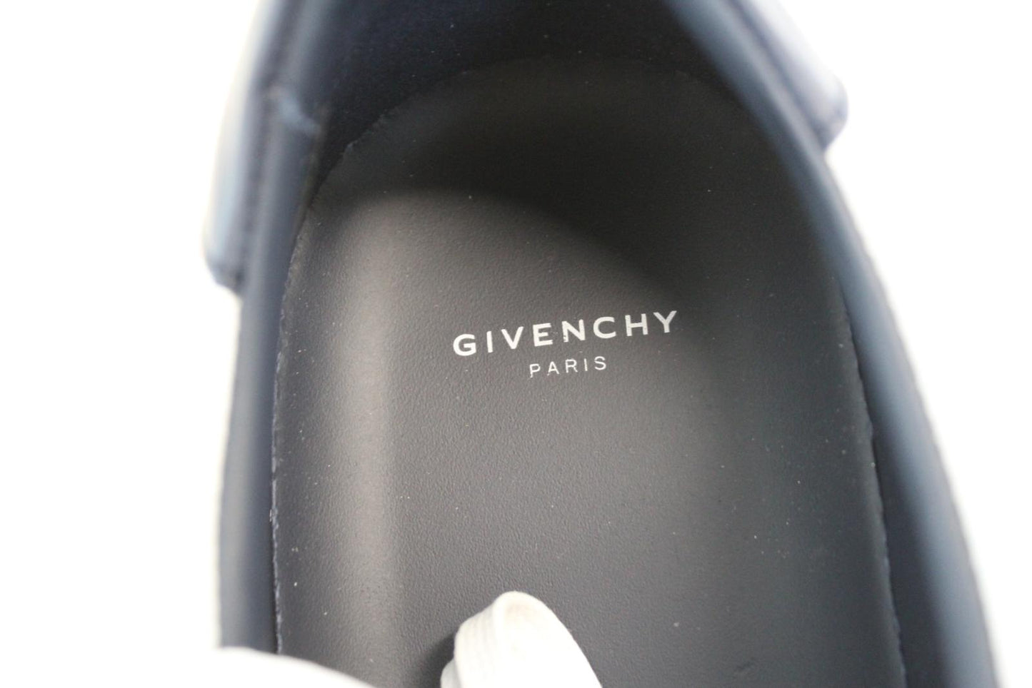 GIVENCHY Men's White Navy Blue Leather Urban Street Low Trainers EU45 UK11 NEW