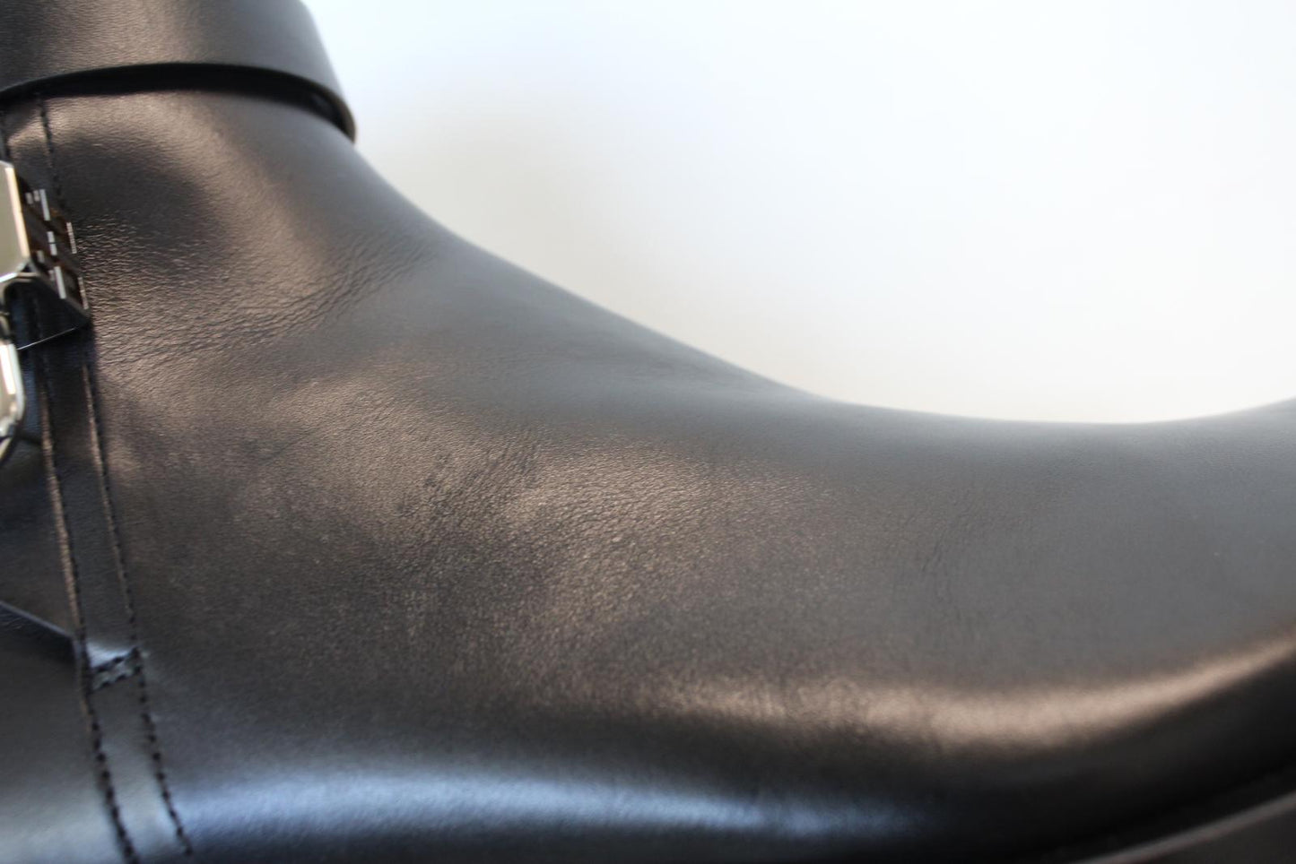 GIVENCHY Men's Black Leather Side Zip Padlock Ankle Boots EU44 UK10 NEW