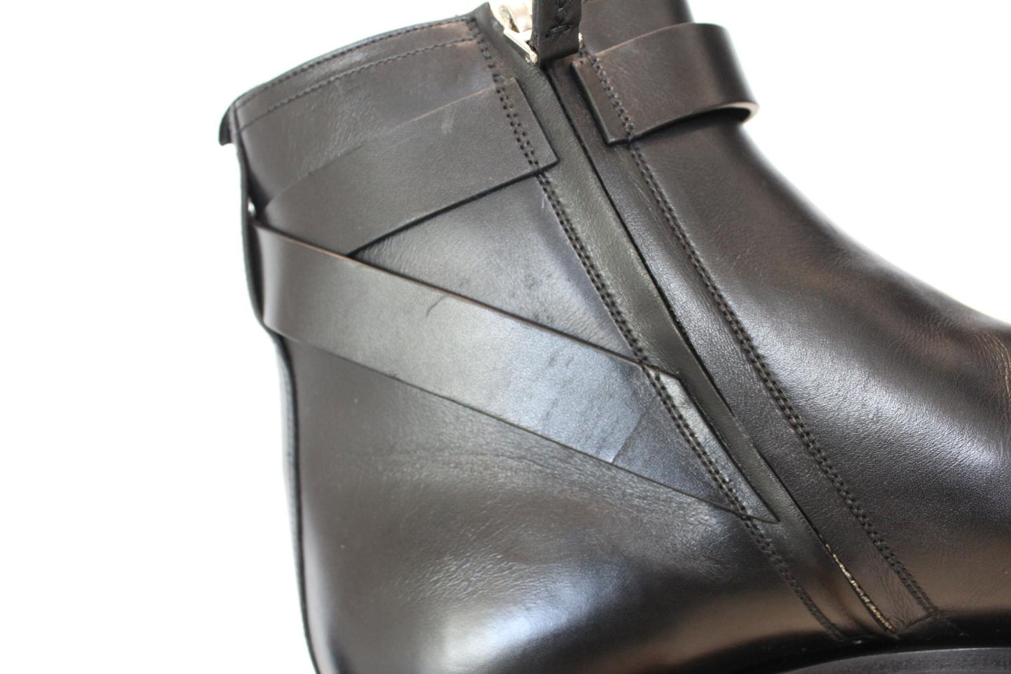 GIVENCHY Men's Black Leather Side Zip Padlock Ankle Boots EU44 UK10 NEW