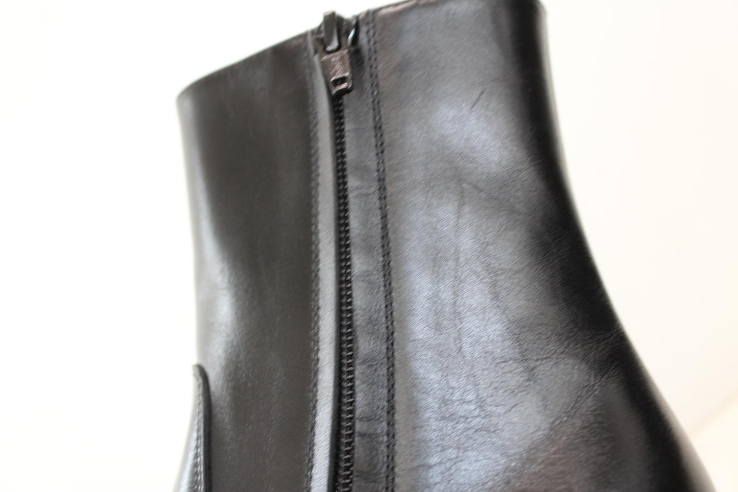 BALENCIAGA Ladies Cut 80 Black Leather Square Toe Ankle Boots EU37 UK4 NEW
