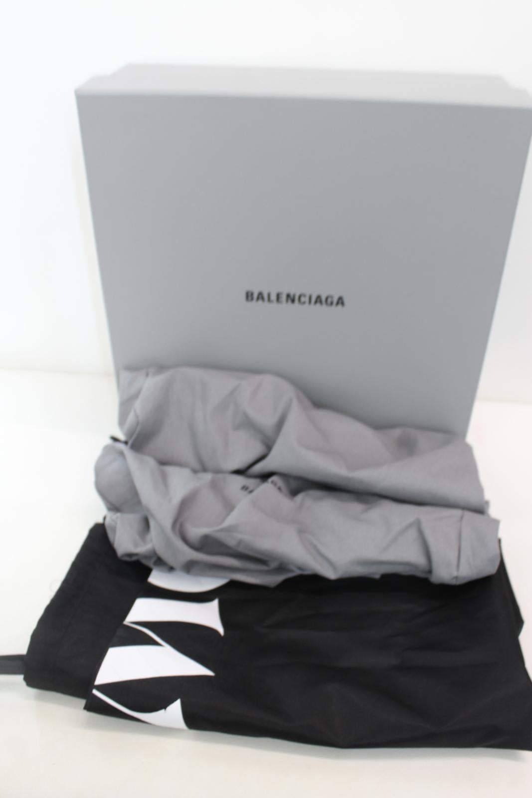 BALENCIAGA Ladies Cut 80 Black Leather Square Toe Ankle Boots EU37 UK4 NEW