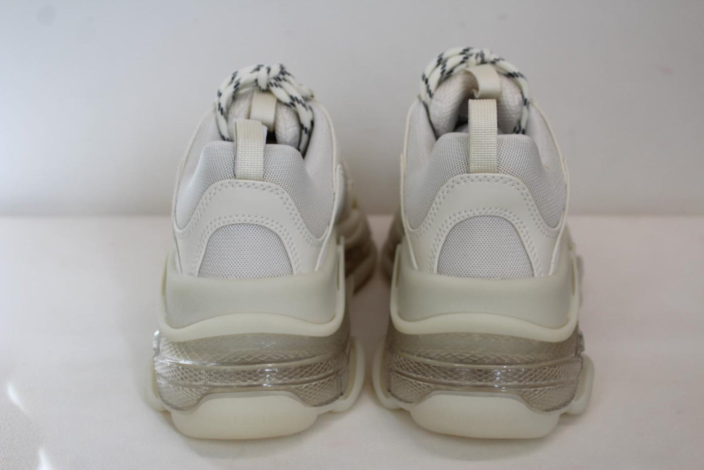BALENCIAGA Men's Triple S White Mesh & Leather Free Trainers EU40 UK6 NEW