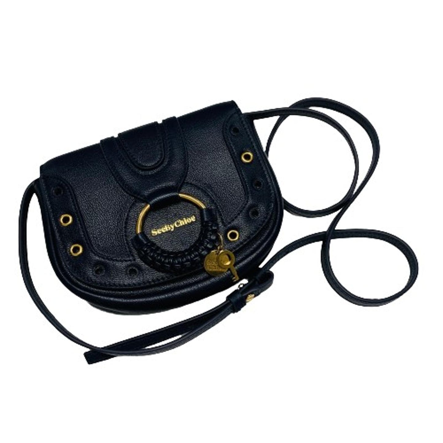 CHLOE Blue Ladies Satchel Leather Hana Eyelet Mini Handbag XS Size NEW