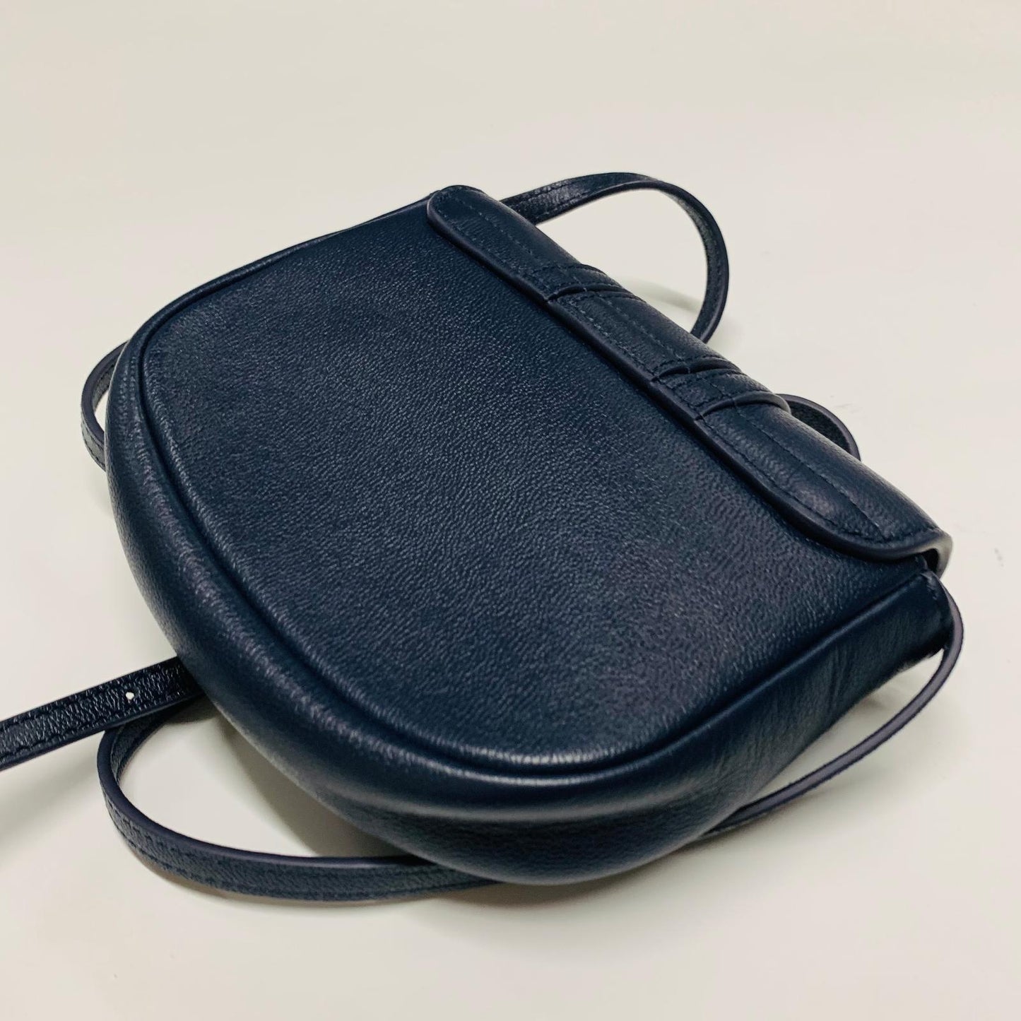 CHLOE Blue Ladies Satchel Leather Hana Eyelet Mini Handbag XS Size NEW