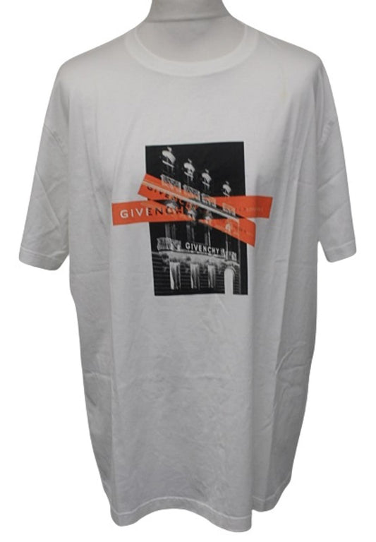 GIVENCHY Men's X Browns 50 Address Logo White Multi Cotton T-Shirt 2XL NEW