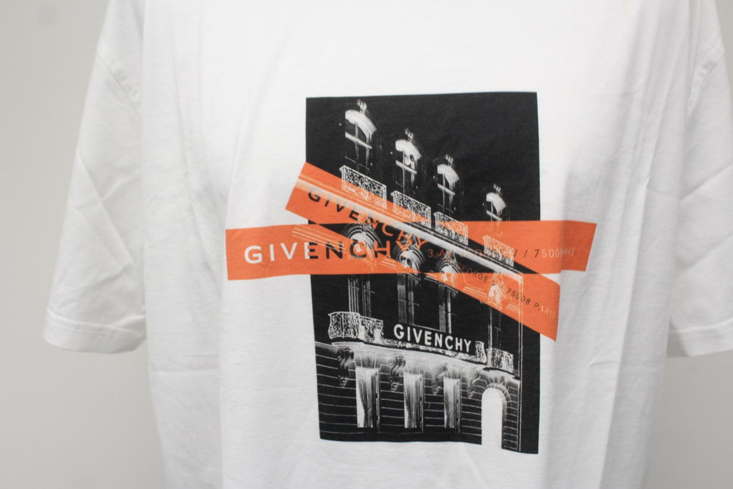 GIVENCHY Men's X Browns 50 Address Logo White Multi Cotton T-Shirt 2XL NEW