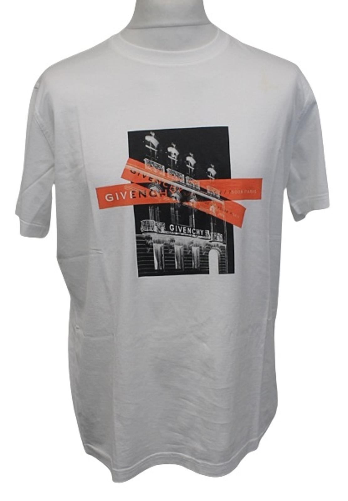 GIVENCHY Men's X Browns 50 Address Logo White Multi Cotton T-Shirt S NEW