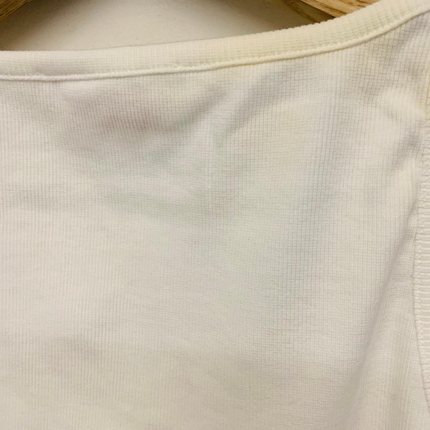 OFF-WHITE White Ladies Sleeveless Stamp Basic Rib Stretch Bodycon Dress UK L NEW