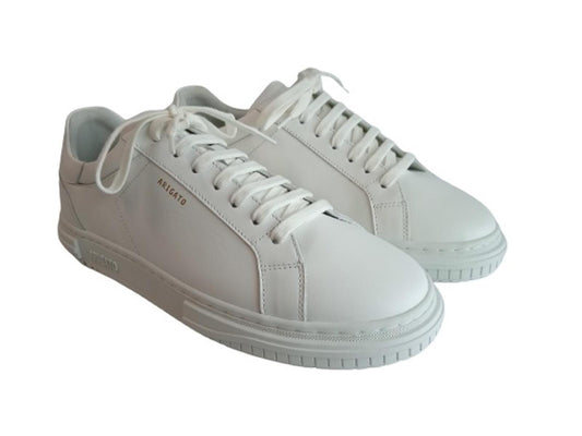 AXEL ARIGATO Men's White Leather Low Top Atlas Lace-Up Trainers Size UK9.5 NEW