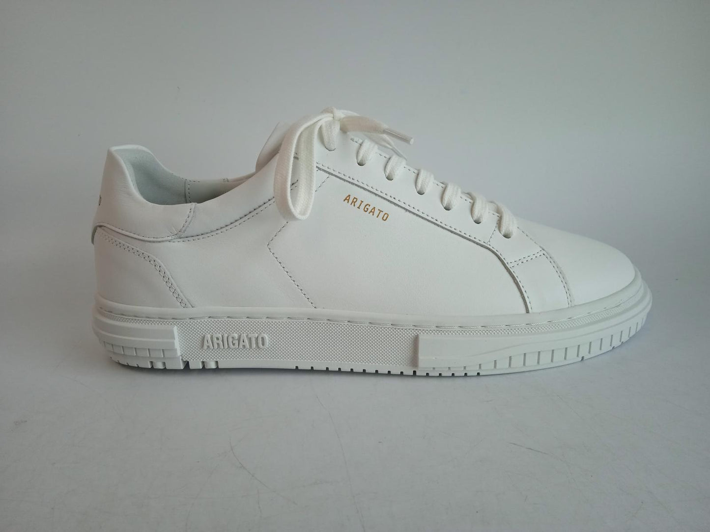 AXEL ARIGATO Men's White Leather Low Top Atlas Lace-Up Trainers Size UK9.5 NEW