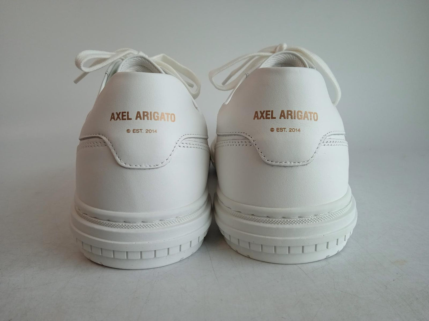 AXEL ARIGATO Men's White Leather Low Top Atlas Lace-Up Trainers Size UK9.5 NEW