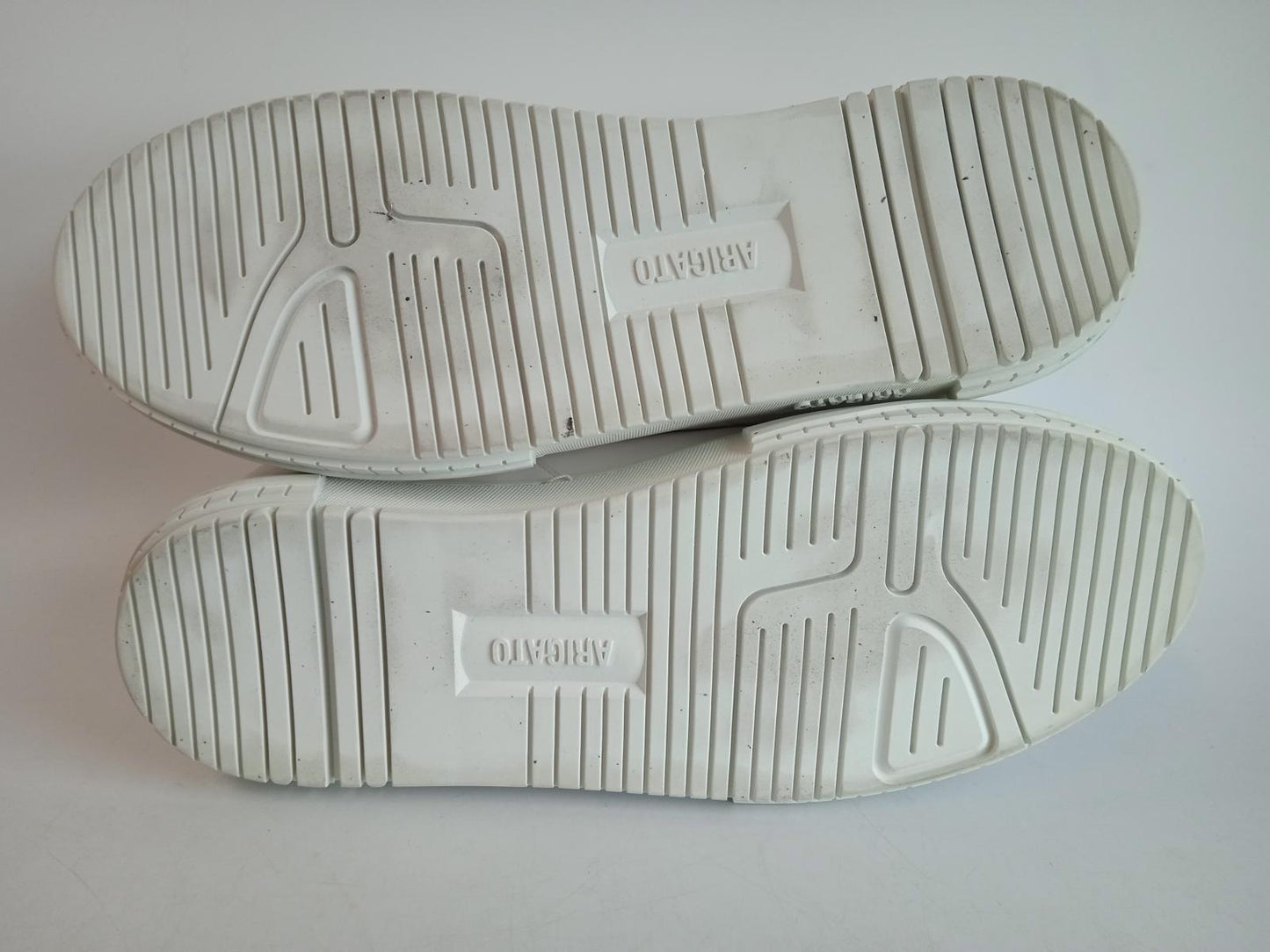 AXEL ARIGATO Men's White Leather Low Top Atlas Lace-Up Trainers Size UK9.5 NEW