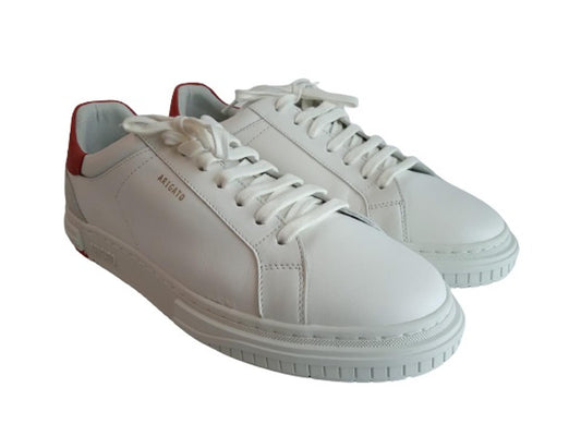 AXEL ARIGATO Men's White & Red Leather Low Top Atlas Lace-Up Trainers UK11 NEW