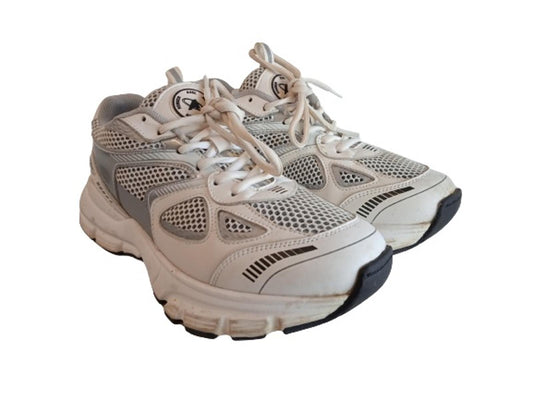 AXEL ARIGATO Ladies White & Silver Leather Marathon Runner Trainers Size UK5 NEW