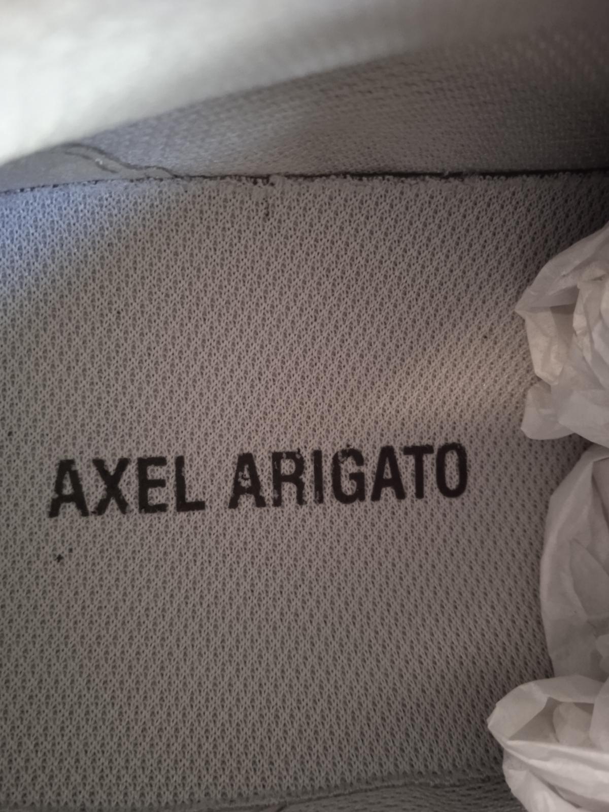 AXEL ARIGATO Men's White & Silver Leather Marathon Runner Trainers UK8 NEW