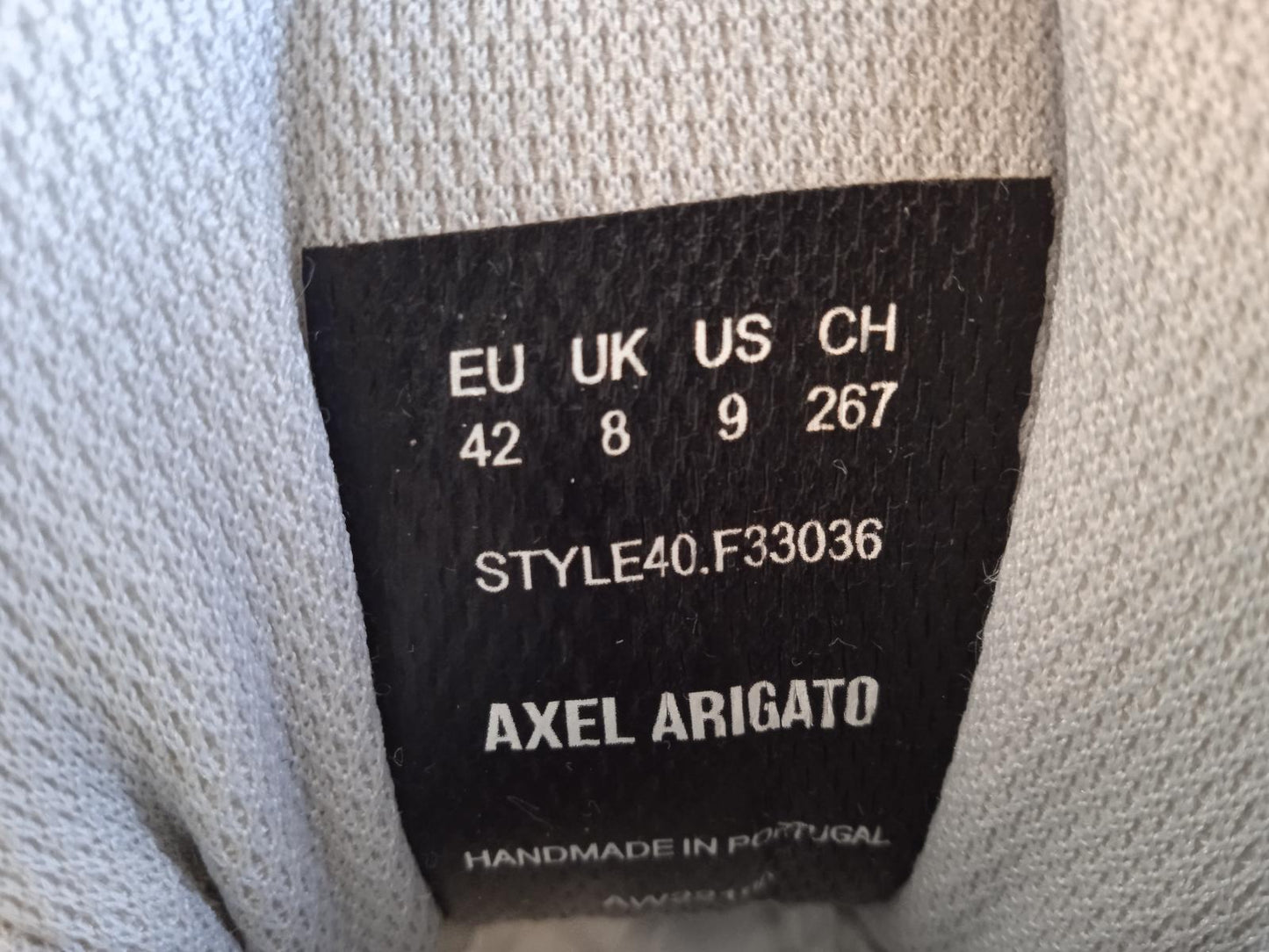 AXEL ARIGATO Men's White & Silver Leather Marathon Runner Trainers UK8 NEW