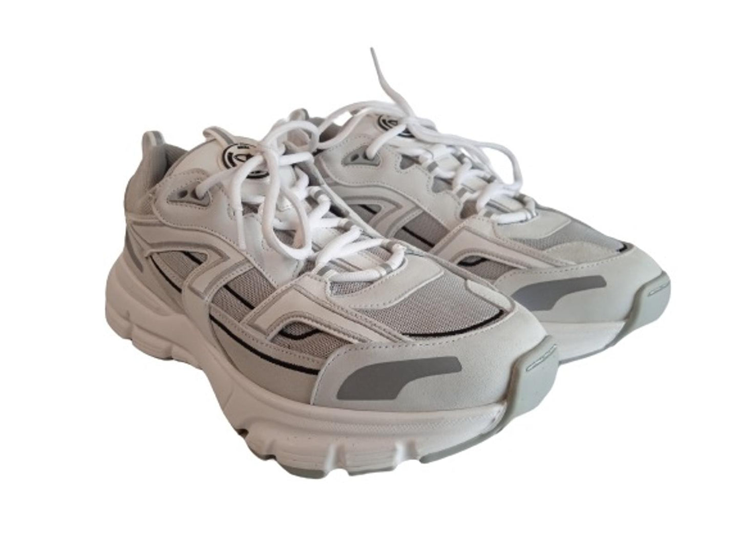 AXEL ARIGATO Men's White & Grey Leather Marathon Trail Runner Trainers UK8 NEW
