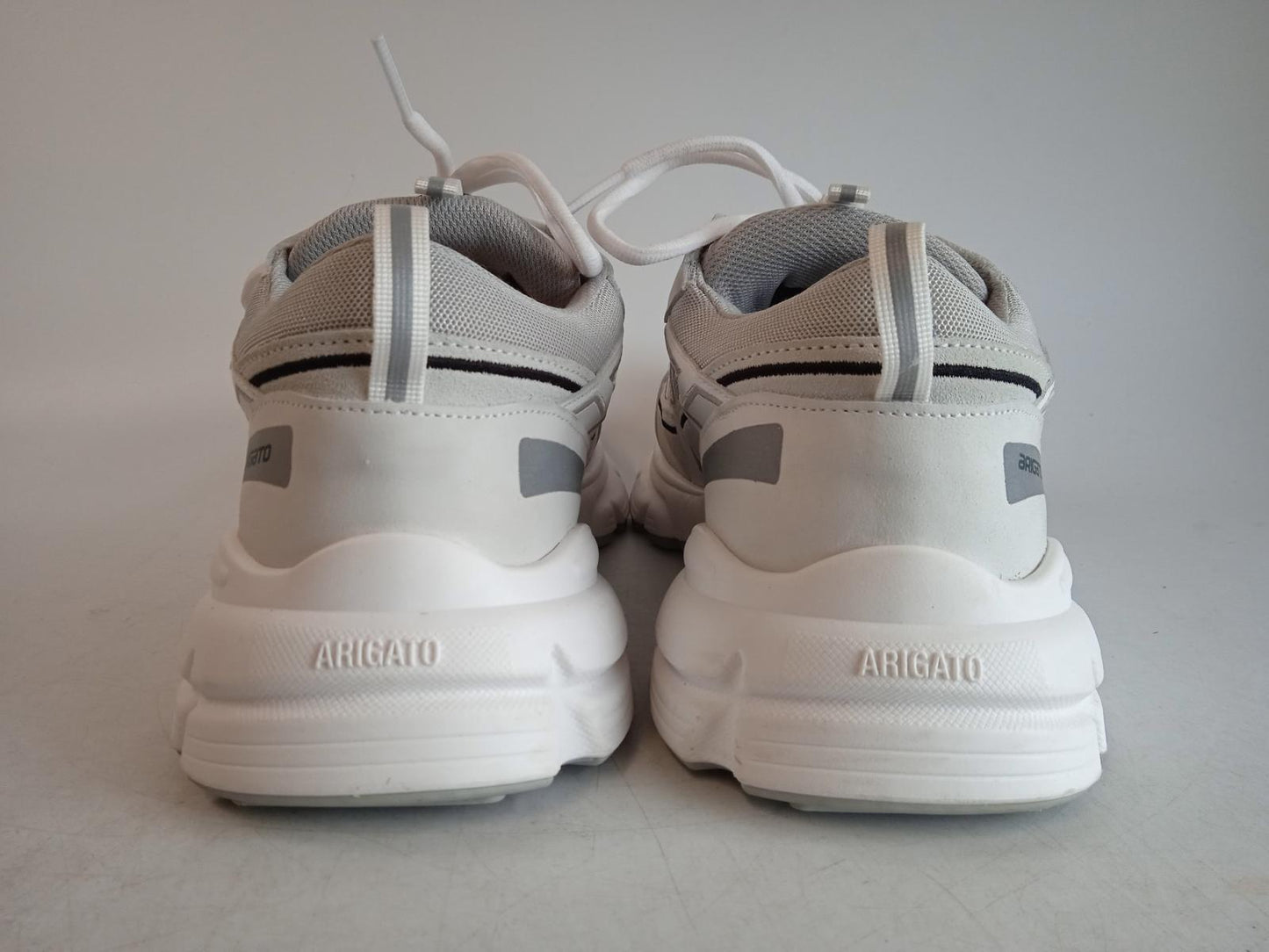 AXEL ARIGATO Men's White & Grey Leather Marathon Trail Runner Trainers UK8 NEW