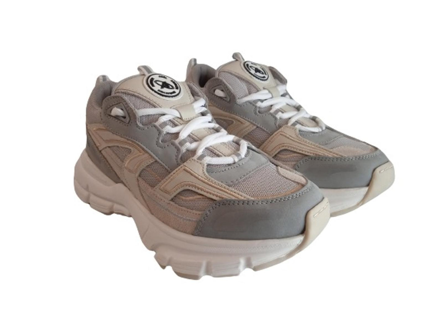 AXEL ARIGATO Men's Beige & Grey Leather Marathon R-Trail Trainers UK8 NEW